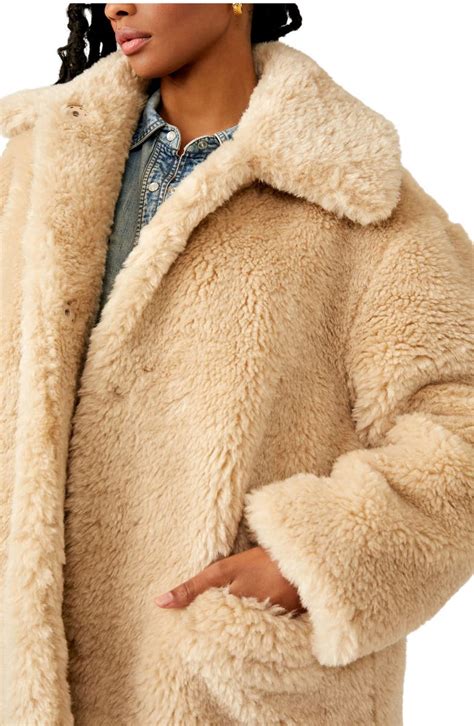 Faux Fur Peacoat 